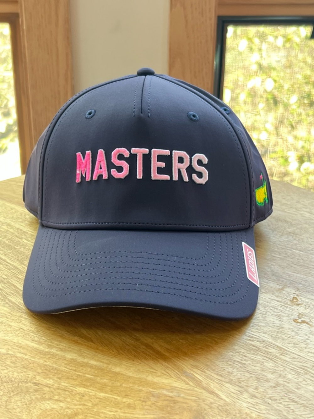 Masters Navy Cap with Pink Embroidery ladies fit